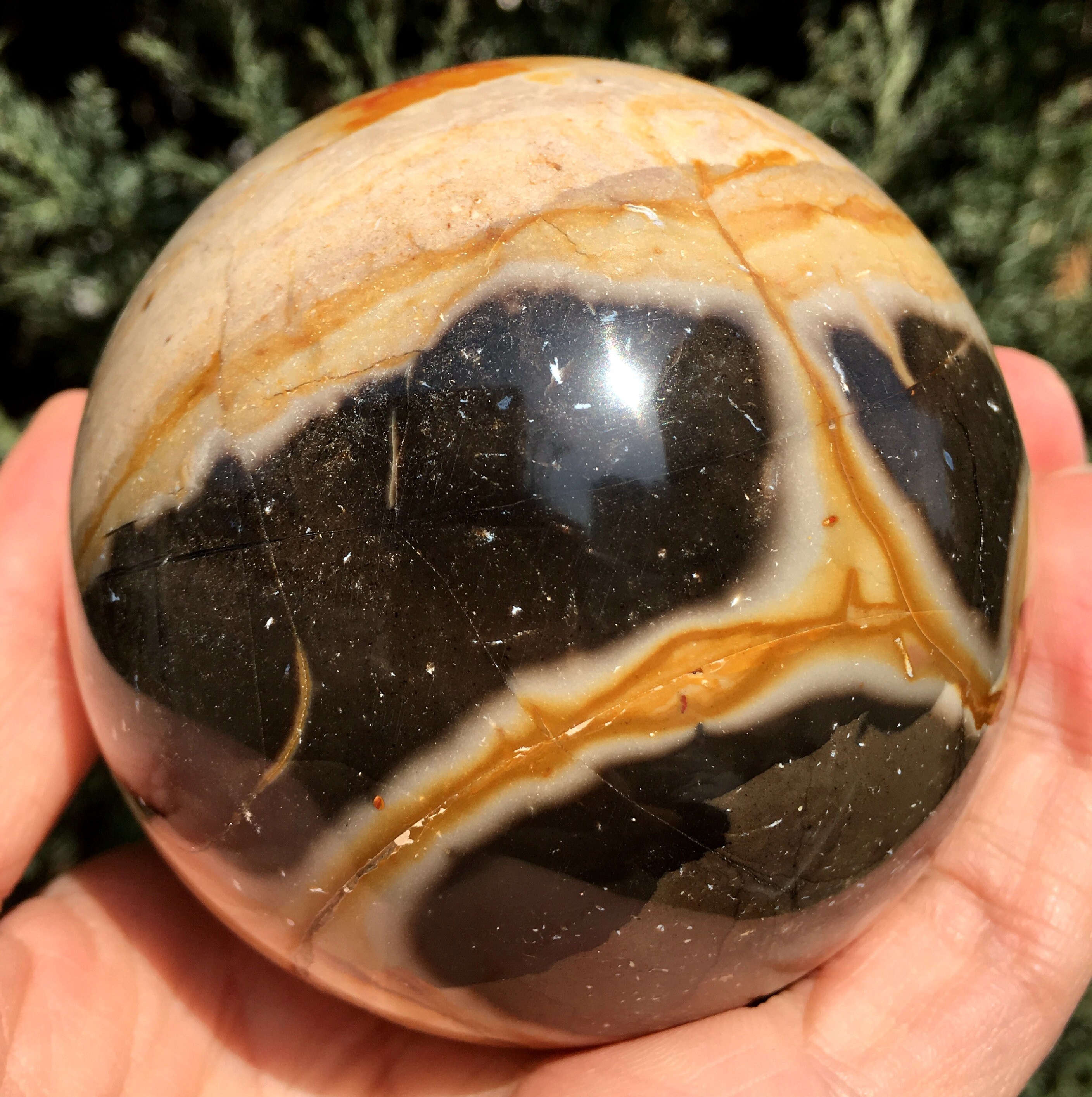 Natural Large Ocean Jasper Crystal Ball/Palm Stones Ball/Chakra/Reiki/Zen/Feng Shui/Meditation/Special Gift/Healing Crystal