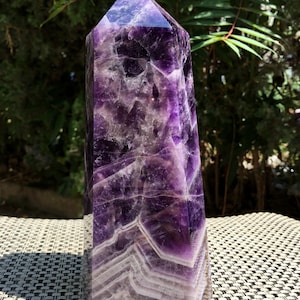 Large High Quality Natural Amethyst Polished Point/Amethyst Tower/Purple Crystal Ornaments/Amethyst stone decor/Special Gift/1714g