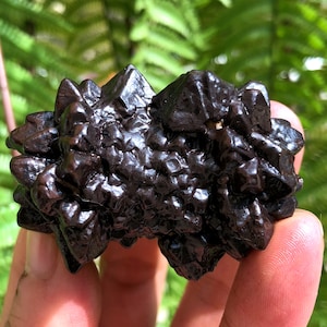 Large Raw black Crystal Carbonado/Black Carbonado/Quartz Cluster/Rough Black Abundance Crystal Plate/Healing Crystal/Reiki/Special gift