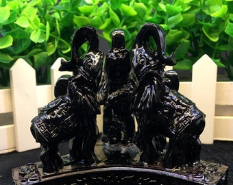 Hand Carved Round Hollowed-out resin elephants Sphere/Ball/Specimen Stand/Handmade Hollowing resin stand
