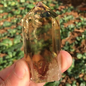 Natural transparent citrine crystal quartz tower / citrine tower / special gift / healing crystal / Feng Shui / energy stone #HH6