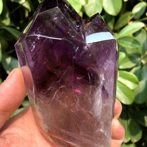Large High Quality Natural Amethyst Polished Point/Amethyst Tower/Purple Crystal Ornaments/Amethyst stone decor/Special Gift/Meditation
