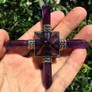 Large High Quality Natural Double head Amethyst Polished Point/Amethyst Tower/Purple Crystal Ornaments/Amethyst stone decor/Special Gift