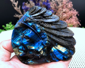 Hand carved Labradorite Indian/Shiny Polished Labradorite /Jewelry/Chakra Reiki/Home Decor/collectibles/Decoration/Gift for Her/Energy stone