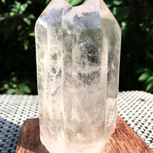 Rare Natural Large Included Garden Green Phantom Quartz Tower /Scenic Quartz Point/lodalite/energy stone/healing crystal/special gift