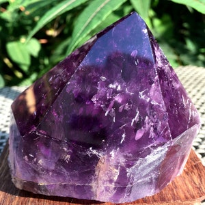 Large High Quality Natural Amethyst Polished Point/Amethyst Tower/Purple Crystal Ornaments/Amethyst stone decor/Special Gift/