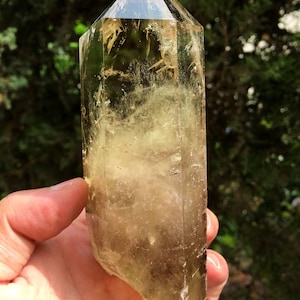 Natural Large transparent headed Yellow citrine crystal quartz point/citrine tower/special gift/healing crystal/Feng Shui /energy stone