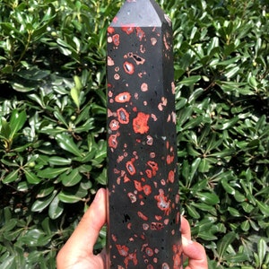 Rare Natural Large Plum stone point/Scenic Quartz Point/lodalite/specail gift/self stand/Gifts for Her/Holiday Gift/Healing stone