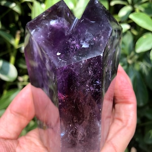 Large High Quality Natural Amethyst Polished Point/Amethyst Tower/Purple Crystal Ornaments/Amethyst stone decor/Special Gift/Healing stone