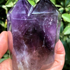 Large High Quality Natural Amethyst Polished Point/Amethyst Tower/Purple Crystal Ornaments/Amethyst stone decor/Special Gift/