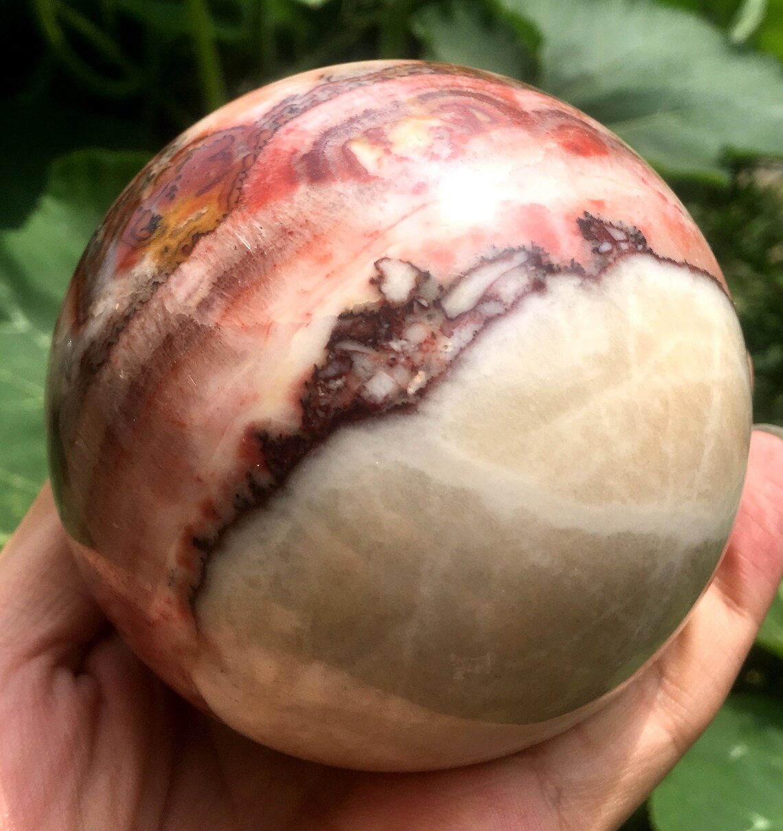 Large Natural Pork stone Crystal Quartz ball/Pork stone Etsy