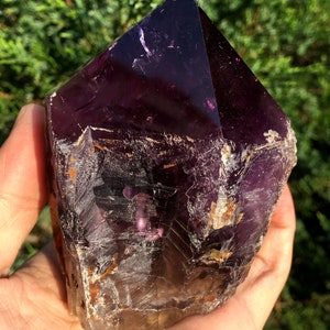 Large High Quality Natural Amethyst Polished Point/Amethyst Tower/Purple Crystal Ornaments/Amethyst stone decor/Special Gift/Healing stone