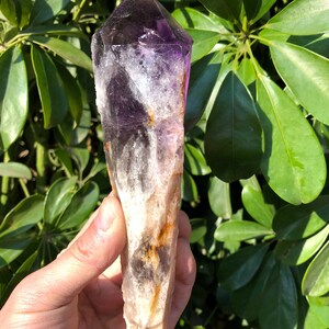 Large High Quality Natural Amethyst Polished Point/Amethyst Tower/Purple Crystal Ornaments/Amethyst stone decor/Special Gift/