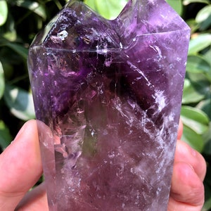 Large High Quality Natural Amethyst Polished Point/Amethyst Tower/Purple Crystal Ornaments/Amethyst stone decor/Special Gift/Meditation
