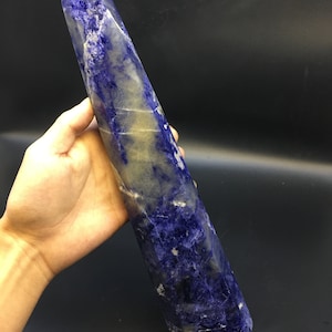Polished LARGE Blue Sodalite Crystal Tower/Healing Crystal/Blue Crystal Stone/Gift for Mom/Healing Stone/Decor/Decoration/Chakra/Reiki
