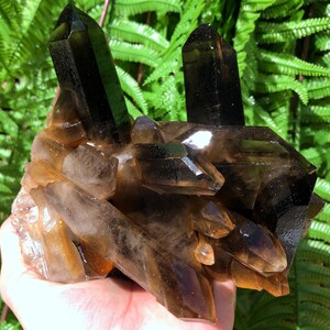 Top Large Raw black Crystal Cluster/Black Quartz Cluster/Quartz Cluster/Rough Black Abundance Crystal Plate/Healing Crystal/Energy