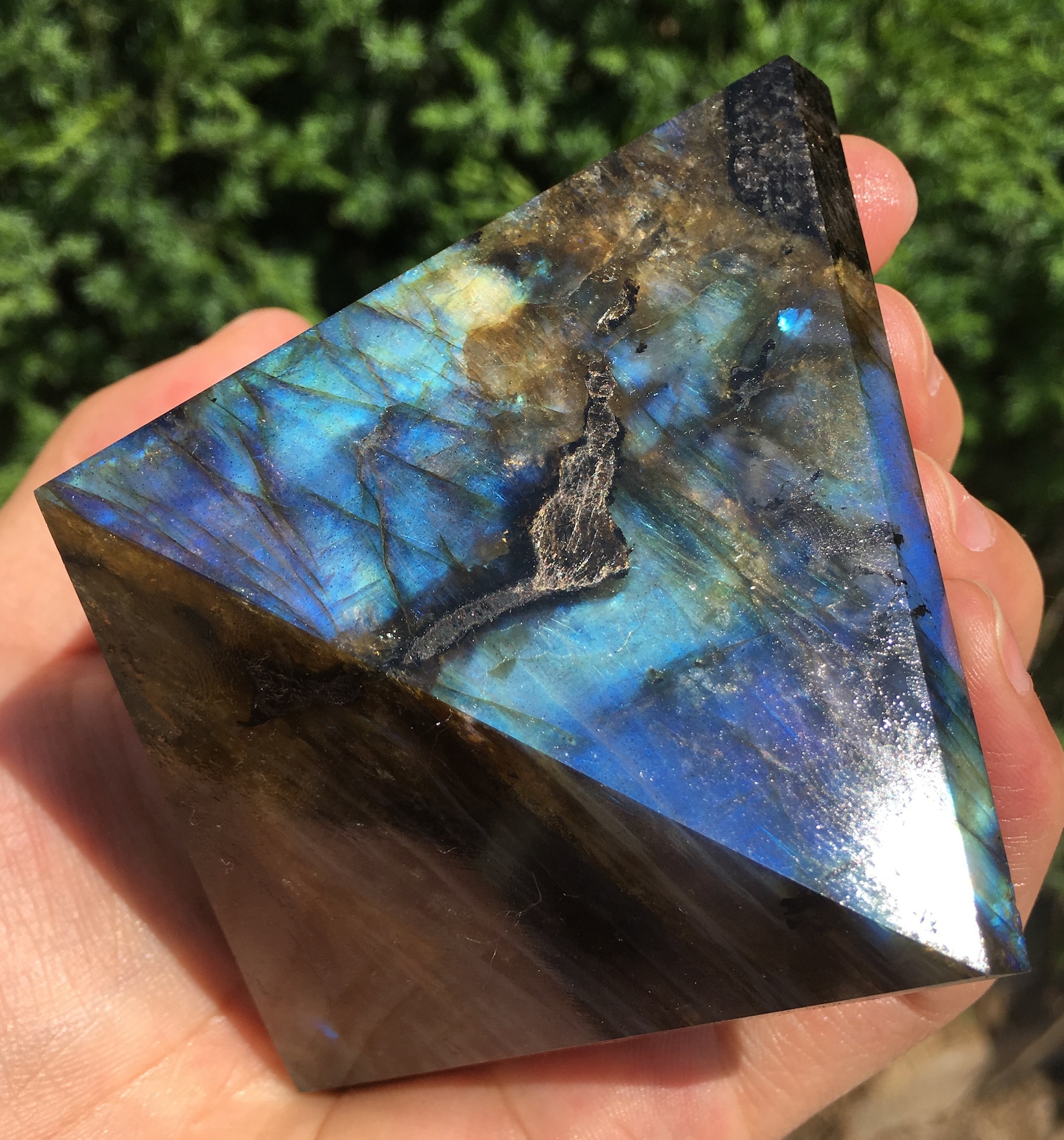 LARGE Rainbow Labradorite Pyramid/Natural Labradorite Etsy