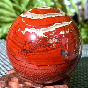 Natural Red Jasper Crystal Ball/Red Jasper sphere/Red Jasper Stone/Gemstone point/Chakra Stone/Red Jasper Crysta/Chakra Healing