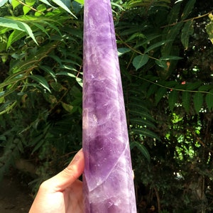 Large High Quality Natural Amethyst Polished Point/Amethyst Tower/Purple Crystal Ornaments/Amethyst stone decor/Special Gift/Healing stone