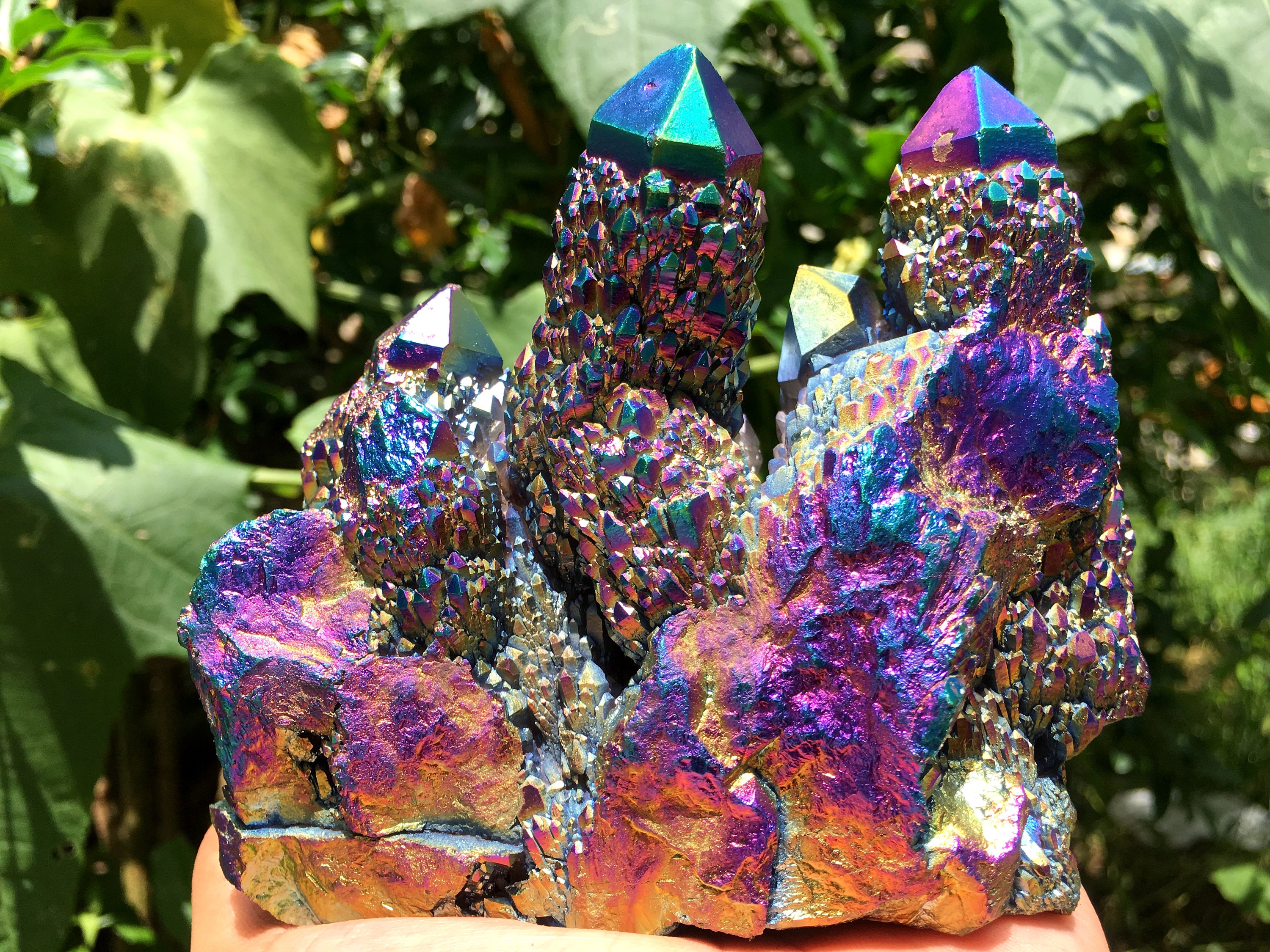 Aura Blue Quartz Crystal Cluster/Angel Aura Quartz Crystal | Etsy