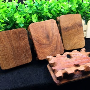 Hand Carved Rectangle Wooden Stand/Handmade wood Base
