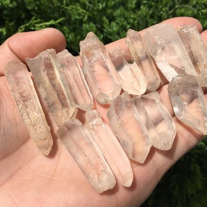 Natural Raw Clear Quartz Crystal points Rock Quartz Beads Raw Rough Crystal Stick Beads/Meditation Stone/Crystal Tower/Crystal grid/Reiki