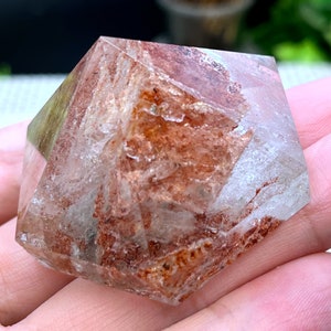 Rare Natural Large Included Garden Brown Phantom Quartz Tower /Scenic Quartz Point/lodalite/energy stone/healing crystal/special gift