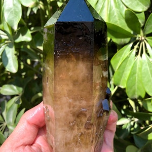 Top Large Raw black +yellow Crystal Cluster/Black Quartz Cluster/Quartz Cluster/Rough Black Abundance Crystal Plate/Healing Crystal/Energy