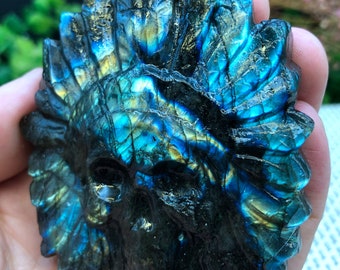 Hand carved Labradorite Indian/Shiny Polished Labradorite /Jewelry/Chakra Reiki/Home Decor/collectibles/Decoration/Gift for Her/Energy stone