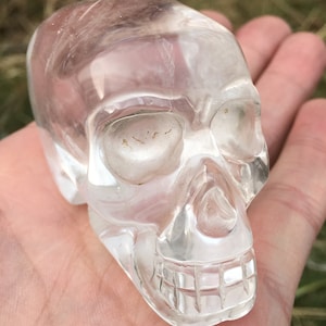 Hand geschnitzt weiß Kristall Quarz Schädel /große Kristall Cluster geschnitzt Schädel/Home Dekor/handmade Quarz Schädel/Kristall Schädel Dekor #ZH19