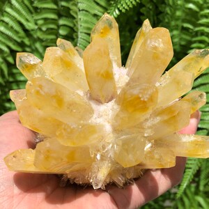 Angel Aura Quartz Himalaya Clear Abundance Quartz Cluster/White Abundance Quartz Cluster/Healing Crystal/Reiki/Meditation/self stand