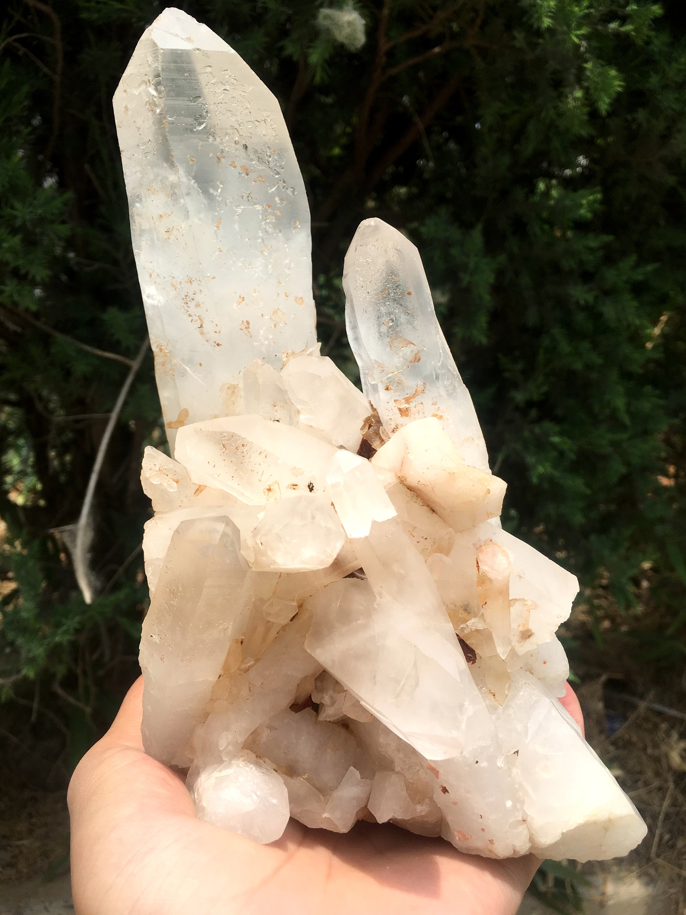 Natural Clear Raw Himalayan Family Crystal Quartz Point/White Abundance Cluster/Receiver Generator From Tibet-Reflect Light