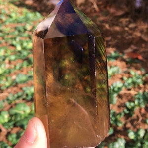 Natural transparent citrine crystal quartz tower / citrine tower / special gift / healing crystal / Feng Shui / energy stone #HH2