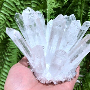 white Aura Quartz Crystal Cluster/Angel Aura Quartz Crystal Cluster/Cluster Titanium Crystal Healing Crystal/Reiki/Meditation/self stand