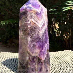 Large High Quality Natural Amethyst Polished Point/Amethyst Tower/Purple Crystal Ornaments/Amethyst stone decor/Special Gift/1714g