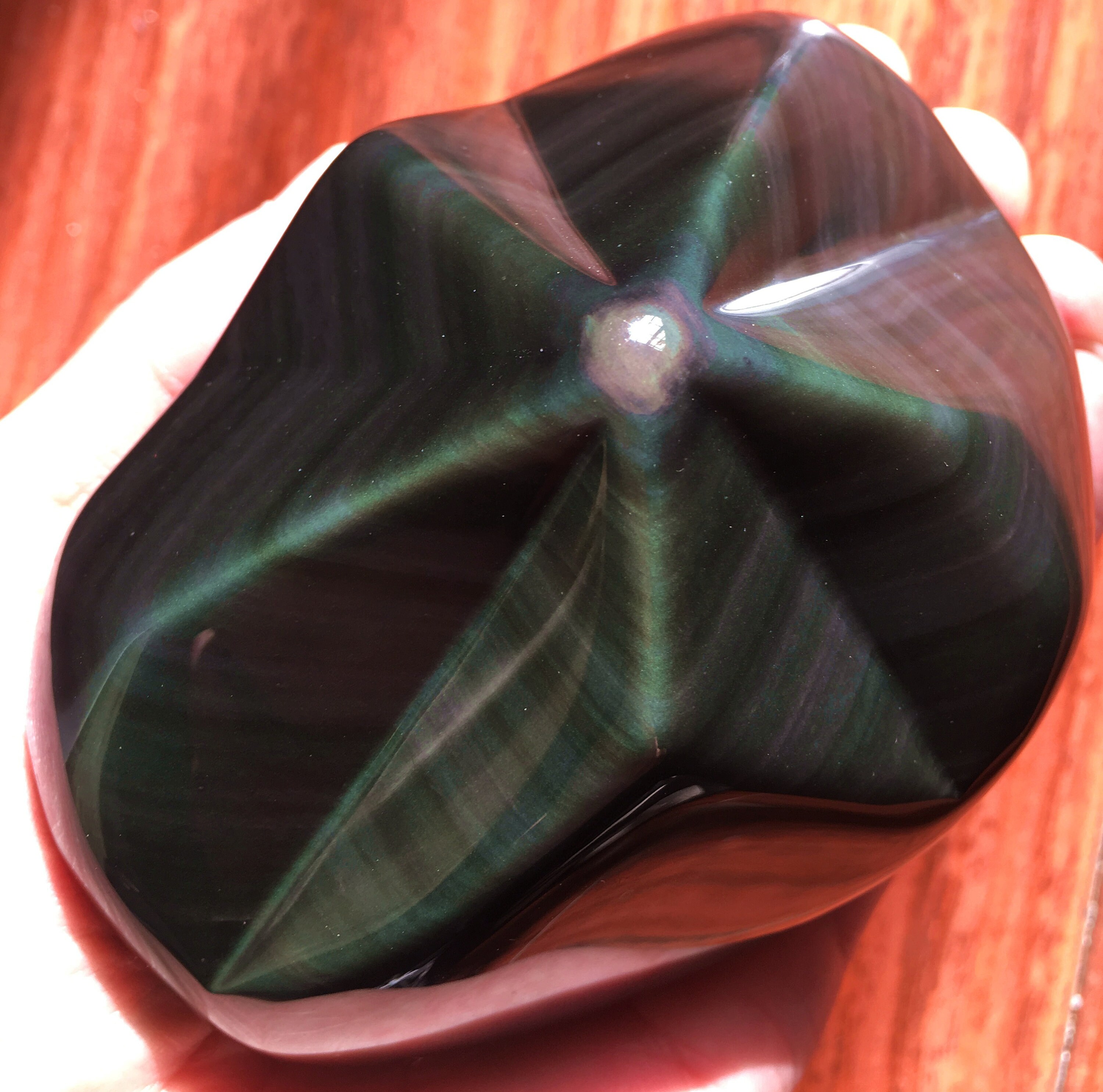 Natural Extra Large Ice Rainbow Sheen Obsidian-Star Shape/Obsidian Display/Valentines Box Ideas/Energy Stone/Special Gift/Decorative Stone