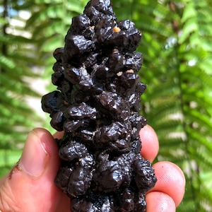 Large Raw black Crystal Carbonado/Black Carbonado/Quartz Cluster/Rough Black Abundance Crystal Plate/Healing Crystal/Reiki/Special gift