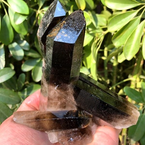 Top Large Raw black Crystal Cluster/Black Quartz Cluster/Quartz Cluster/Rough Black Abundance Crystal Plate/Healing Crystal/Energy
