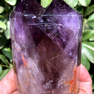 Large High Quality Natural Amethyst Polished Point/Amethyst Tower/Purple Crystal Ornaments/Amethyst stone decor/Special Gift/Meditation