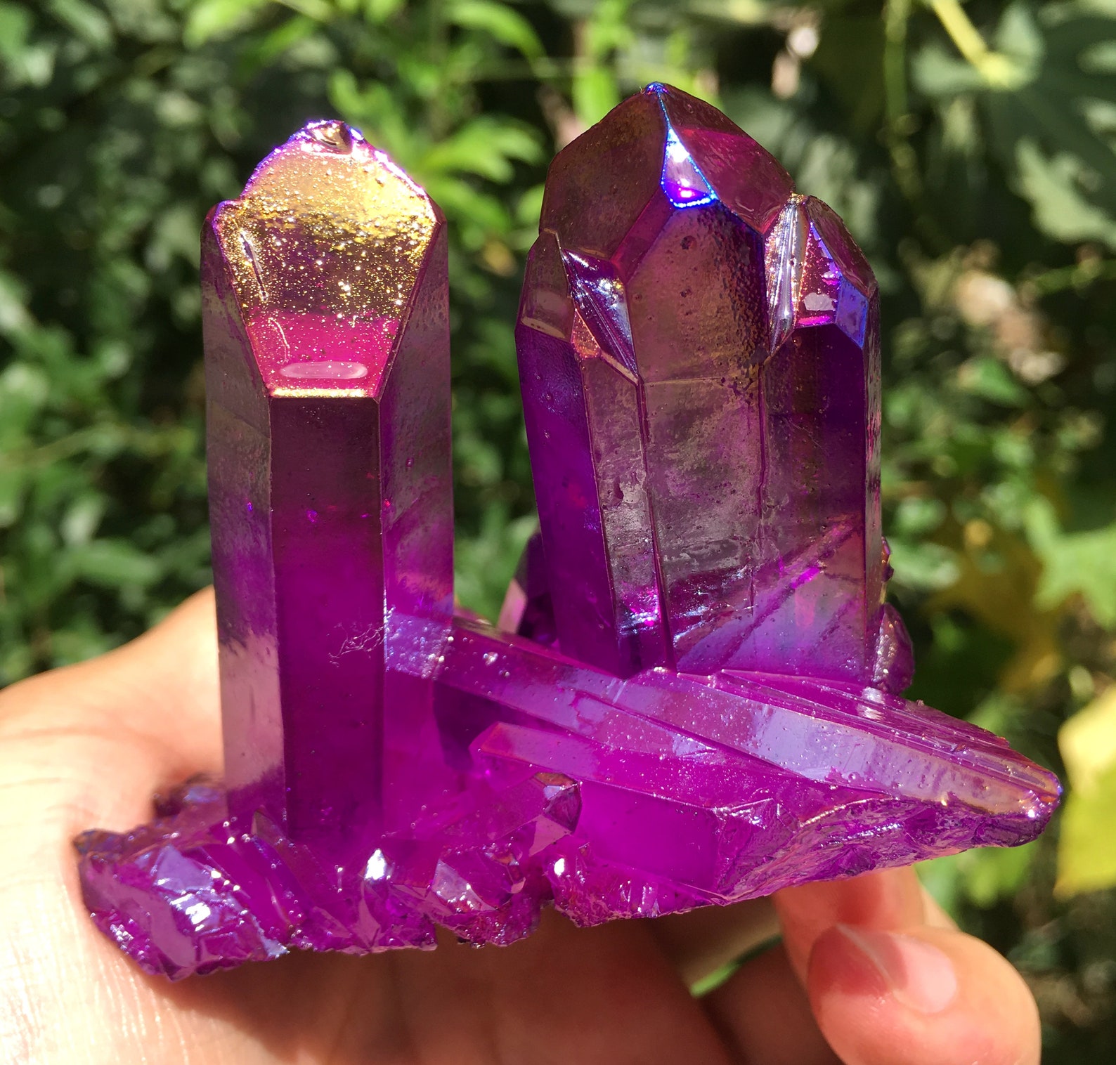 Purple Aura Quartz Crystal Cluster/Angel Aura Quartz Crystal Etsy