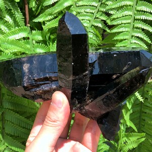 Top Large Raw black Crystal Cluster/Black Quartz Cluster/Quartz Cluster/Rough Black Abundance Crystal Plate/Healing Crystal/Energy