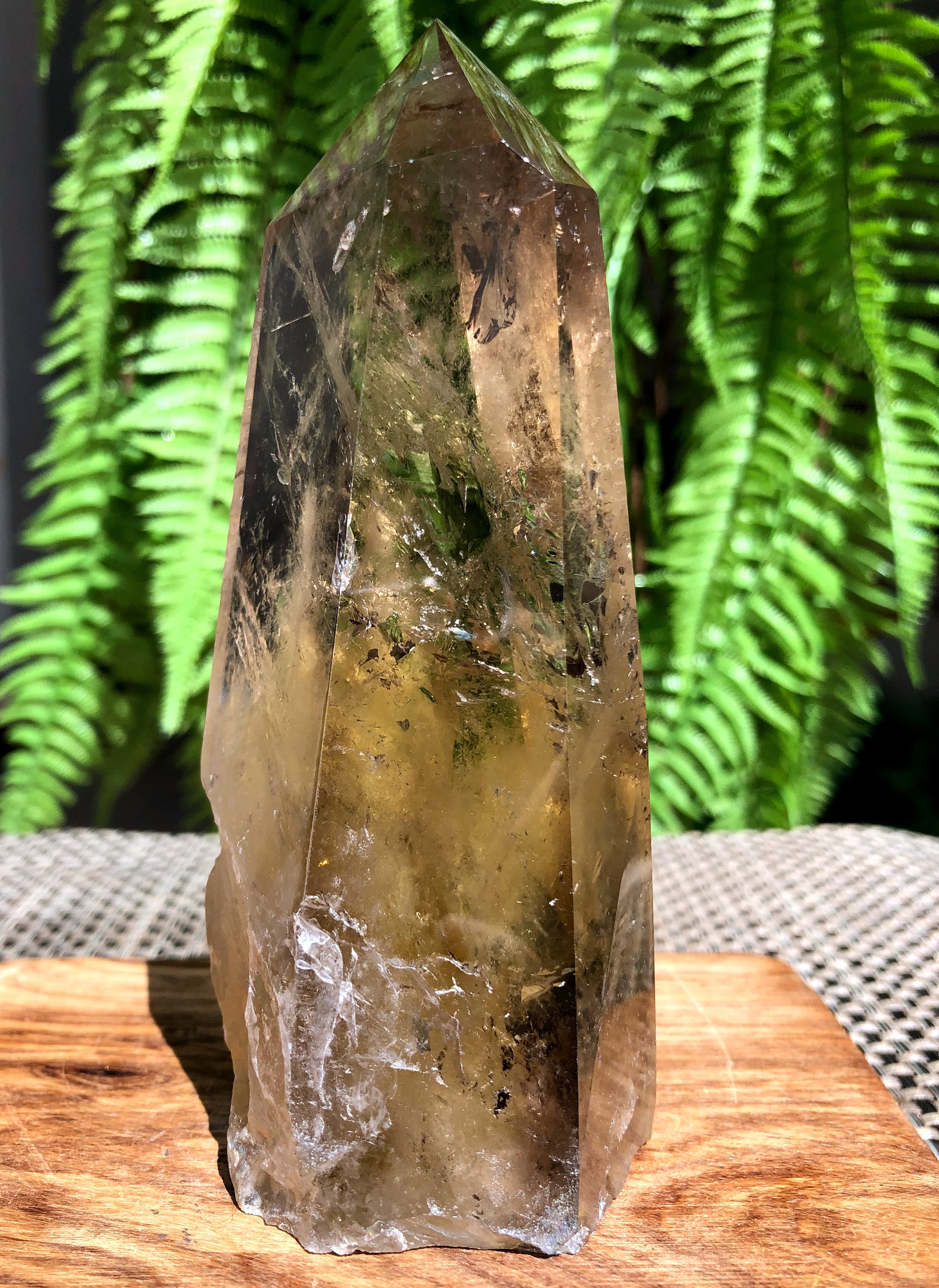 Natural Large Transparent Headed Yellow Citrine Crystal Quartz Point/Citrine Tower/Special Gift/Healing Crystal/Feng Shui /Energy Stone