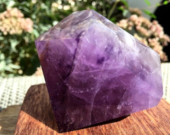 Large High Quality Natural Amethyst Polished Point/Amethyst Tower/Purple Crystal Ornaments/Amethyst stone decor/Special Gift/Healing stone