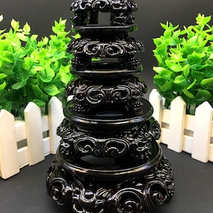 Hand Carved Round Hollowed-out resin Sphere/Ball/Specimen Stand/Handmade Hollowing resin stand