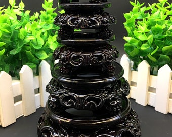 Hand Carved Round Hollowed-out resin Sphere/Ball/Specimen Stand/Handmade Hollowing resin stand