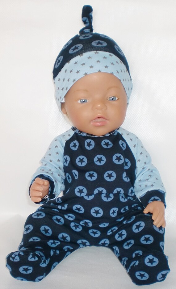 baby born romper blue