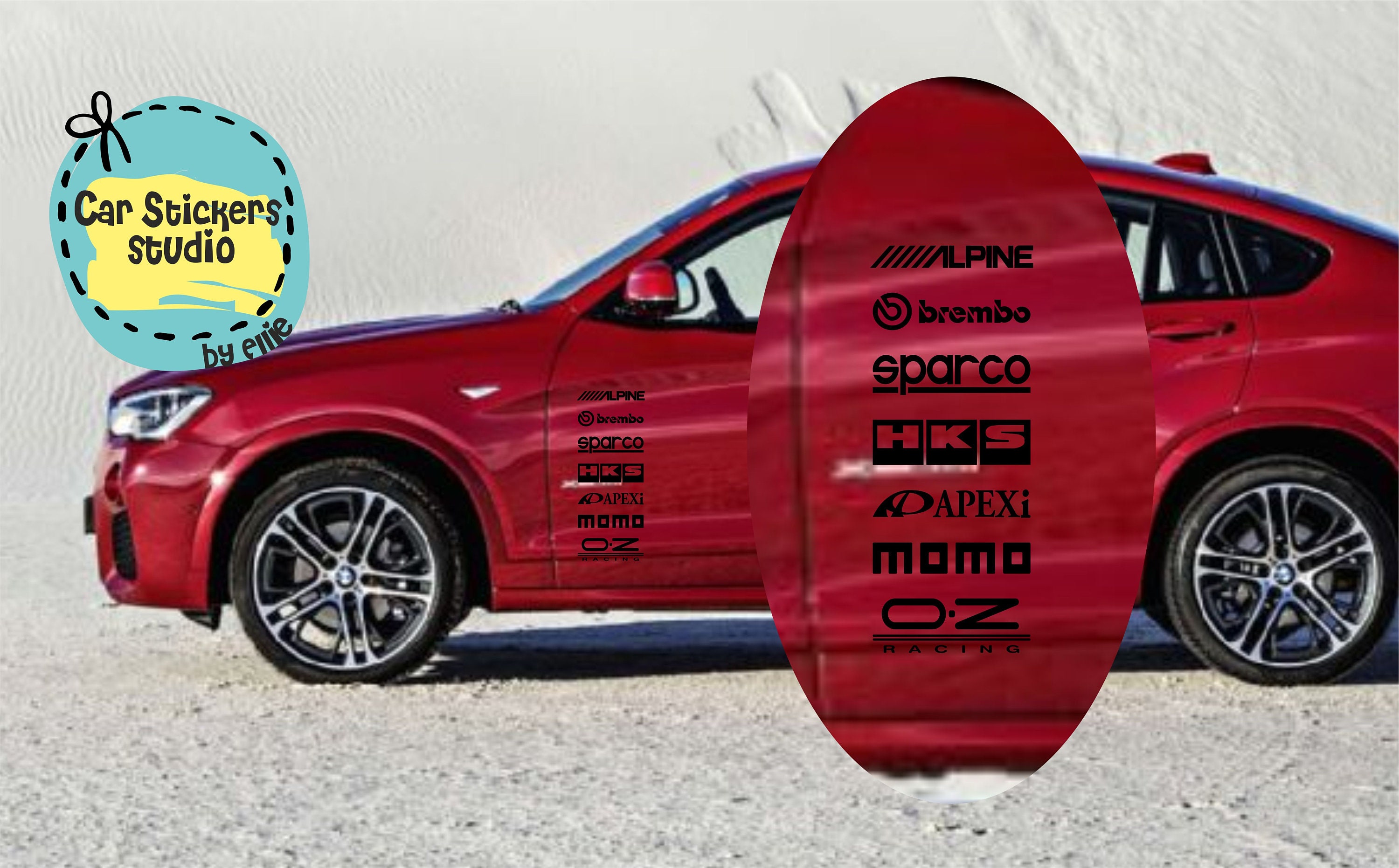 Car Sponsors JDM Decal Pack JDM Racing Sticker Vinyl Etsy