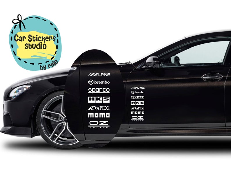 Car Sponsors JDM Decal Pack JDM Racing Sticker Vinyl Etsy