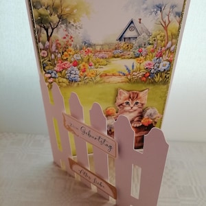 Gerburtstagskarte für eine Frau, verspielt, Natur, Katze