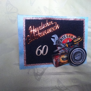 Geburtstagskarte, Mann, 60, Auto